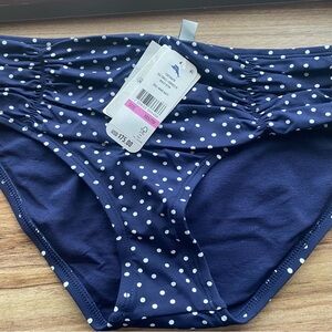 Tommy Bahama Navy and White Polka Dot Bikini Bottom New with Tags